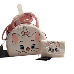 Loungefly Disney The Aristocats Marie White Dome Crossbody Bag & Mini Wallet